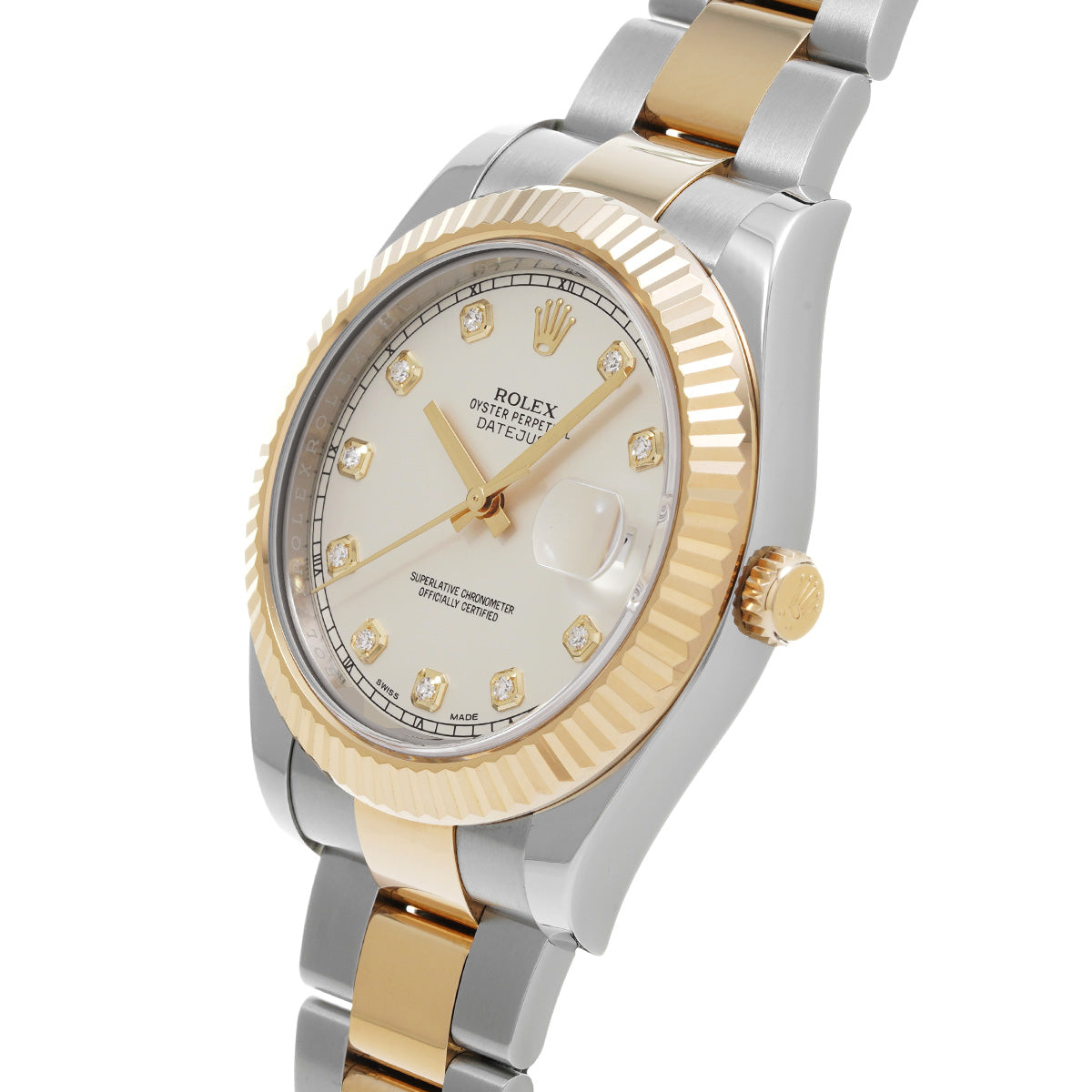 Datejust II 116333G Random Serial Ivory/Diamond ROLEX Men's [Pre-Owned].