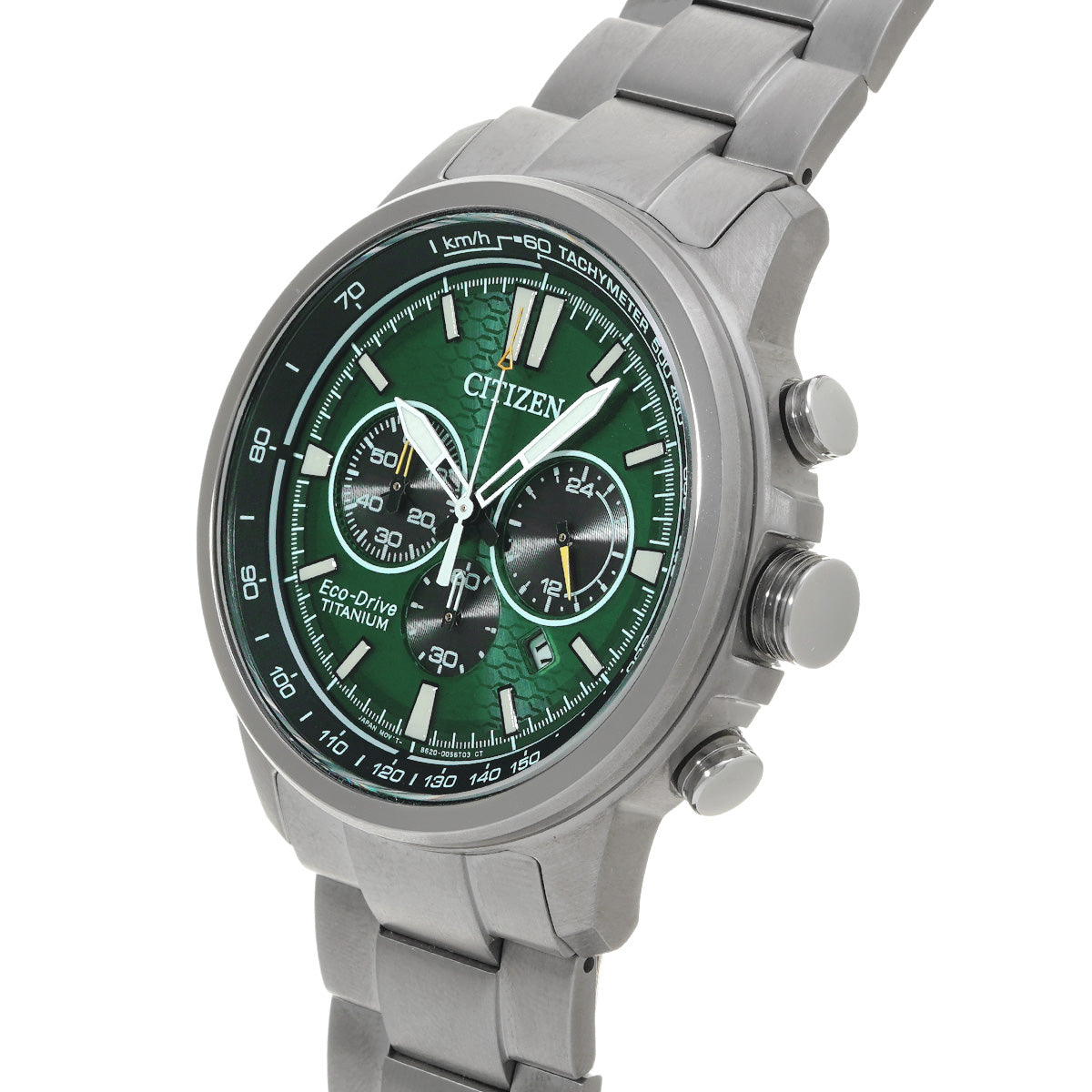 Chronograph Eco-Drive CA4570-88X Green CITIZEN Men's [Pre-Owned].