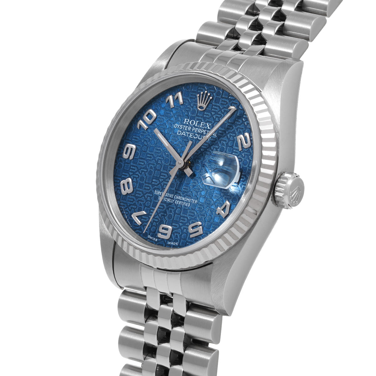 Datejust 16234 U (manufactured circa 1997) Blue Computer ROLEX Men's [Pre-Owned].