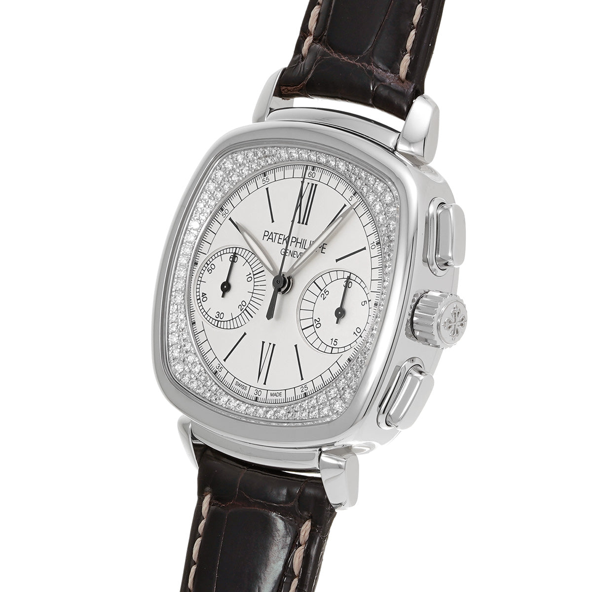 Complication Chronograph 7071G-001 Silver/Diamond PATEK PHILIPPE Ladies [Pre-Owned].