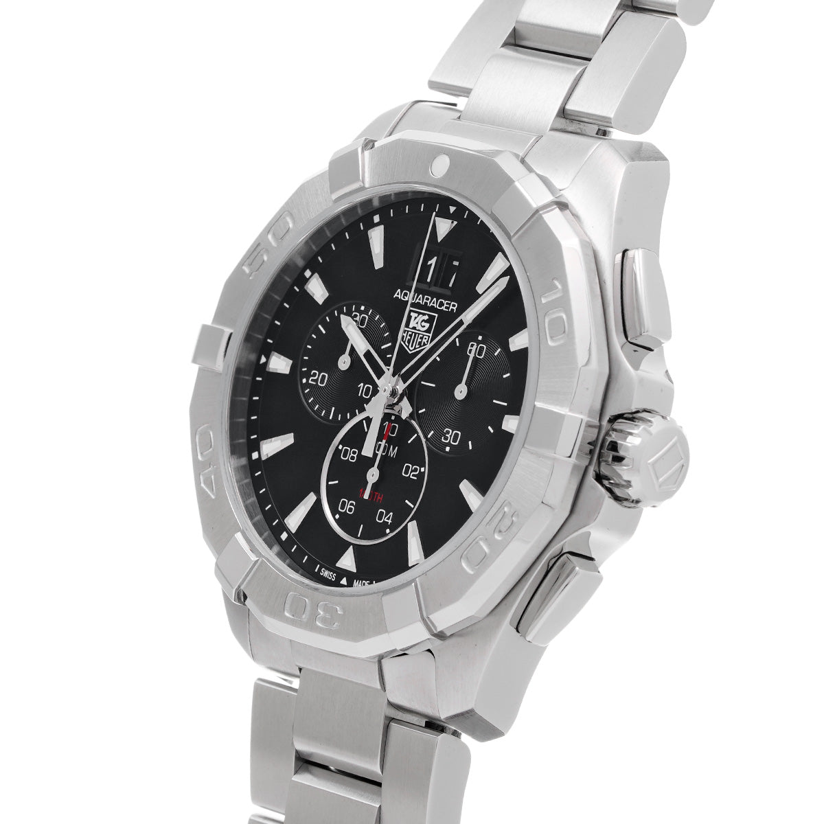 Aquaracer Quartz Chronograph CAY1110.BA0927 Black TAG HEUER Men's [Pre-Owned]