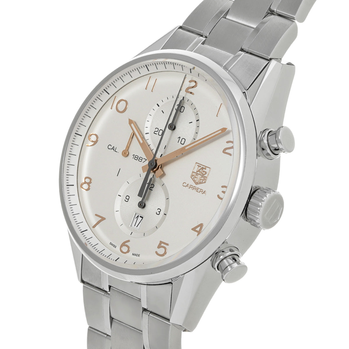 CARRERA Calibre 1887 Chronograph CAR2012.BA0796 Silver TAG HEUER Men's [Pre-Owned].