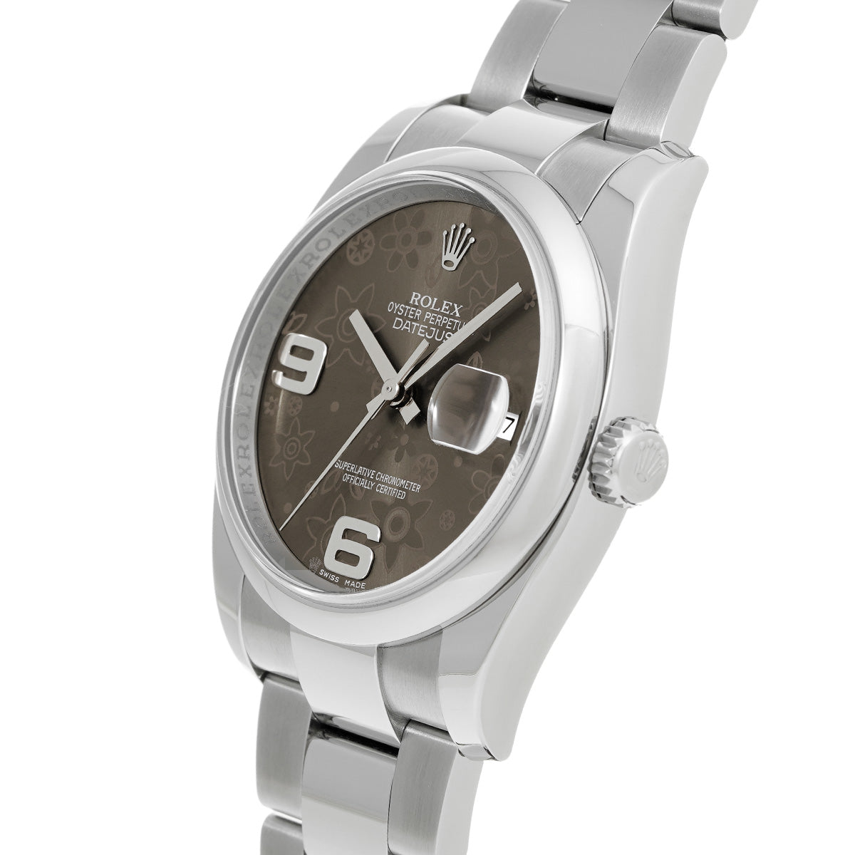 DATE JUST 116200 G (manufactured circa 2011) Gray Flower ROLEX Men's [Pre-Owned].