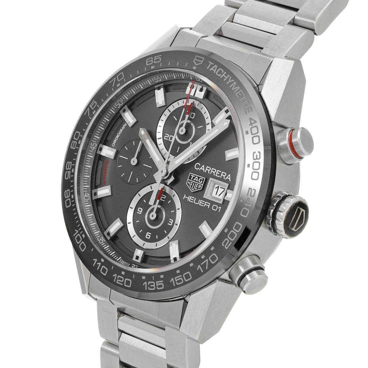 CARRERA CALIBRE HEUER 01 Chronograph CAR201W.BA0714 Gray TAG HEUER Men's [Pre-Owned].