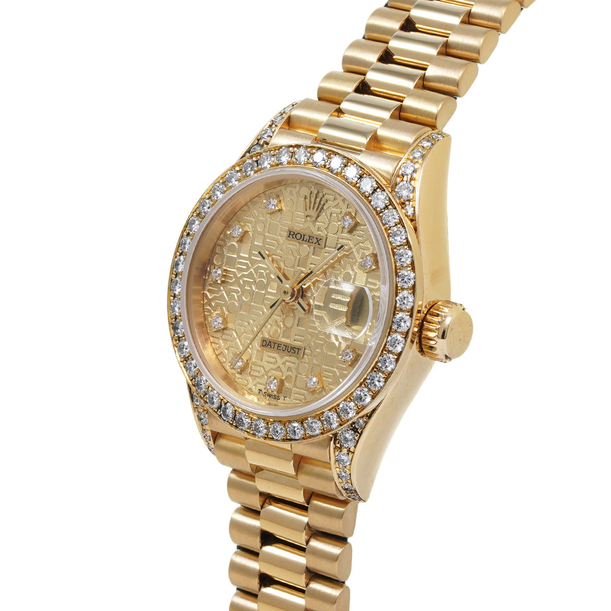 DATE JUST 69158G E (manufactured circa 1991) Champagne/Diamond ROLEX Ladies [Pre-Owned].