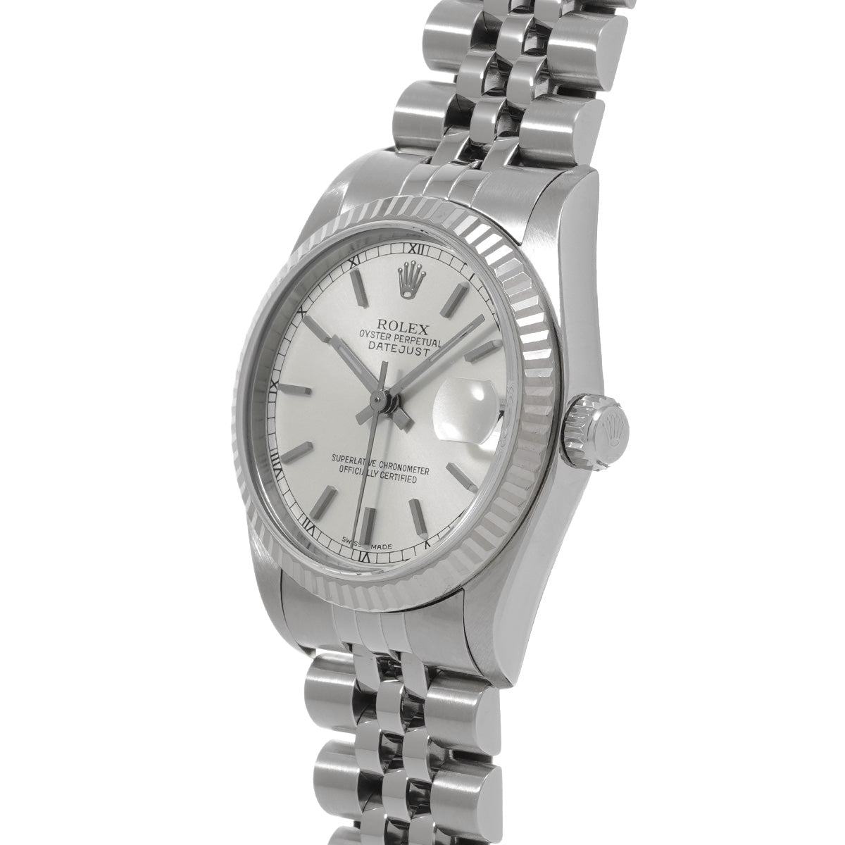 DATE JUST 78274 K (manufactured circa 2001) Silver ROLEX Unisex [Pre-owned].