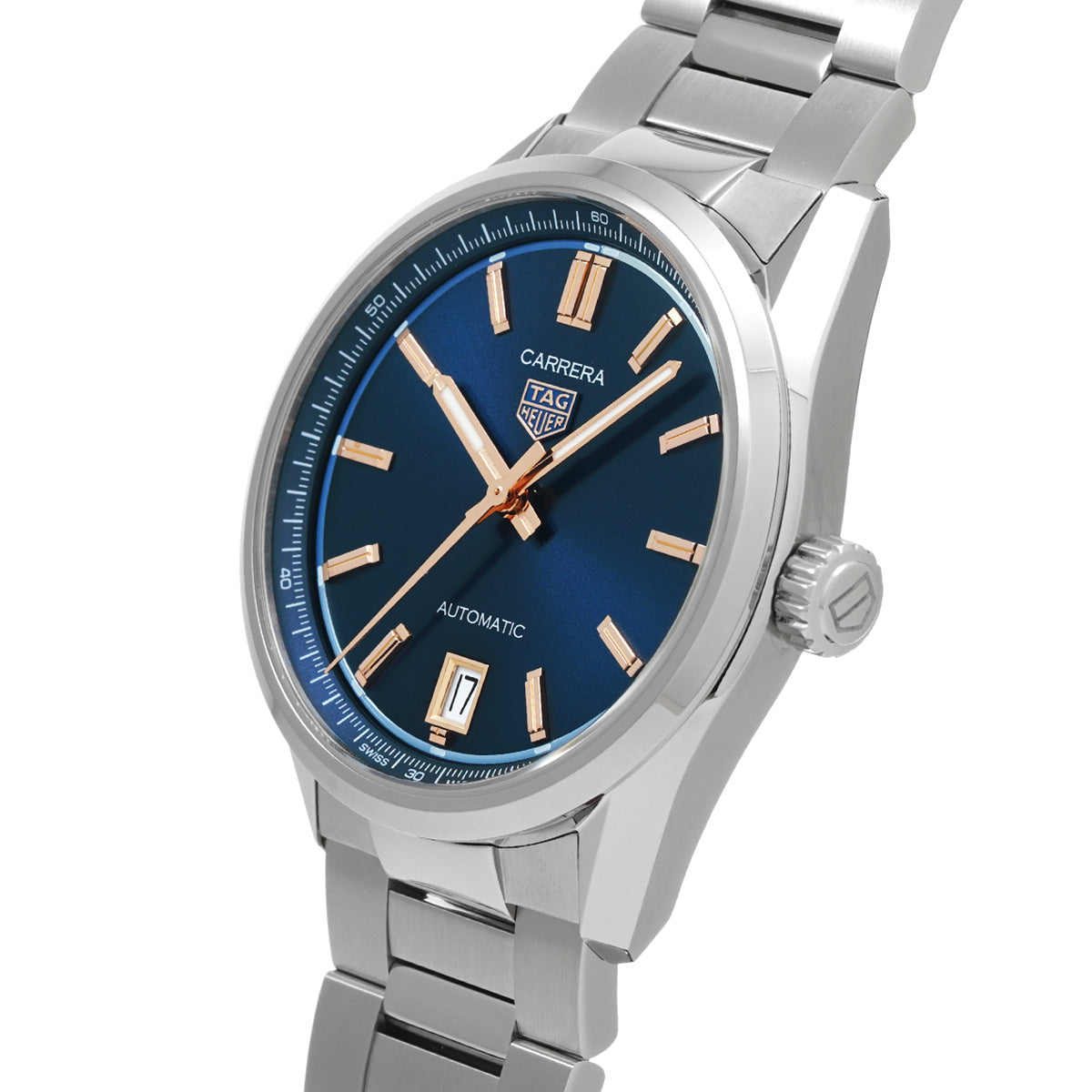 CARRERA DATE Calibre 7 WBN2311.BA0001 Blue TAG HEUER Men's [Pre-Owned].