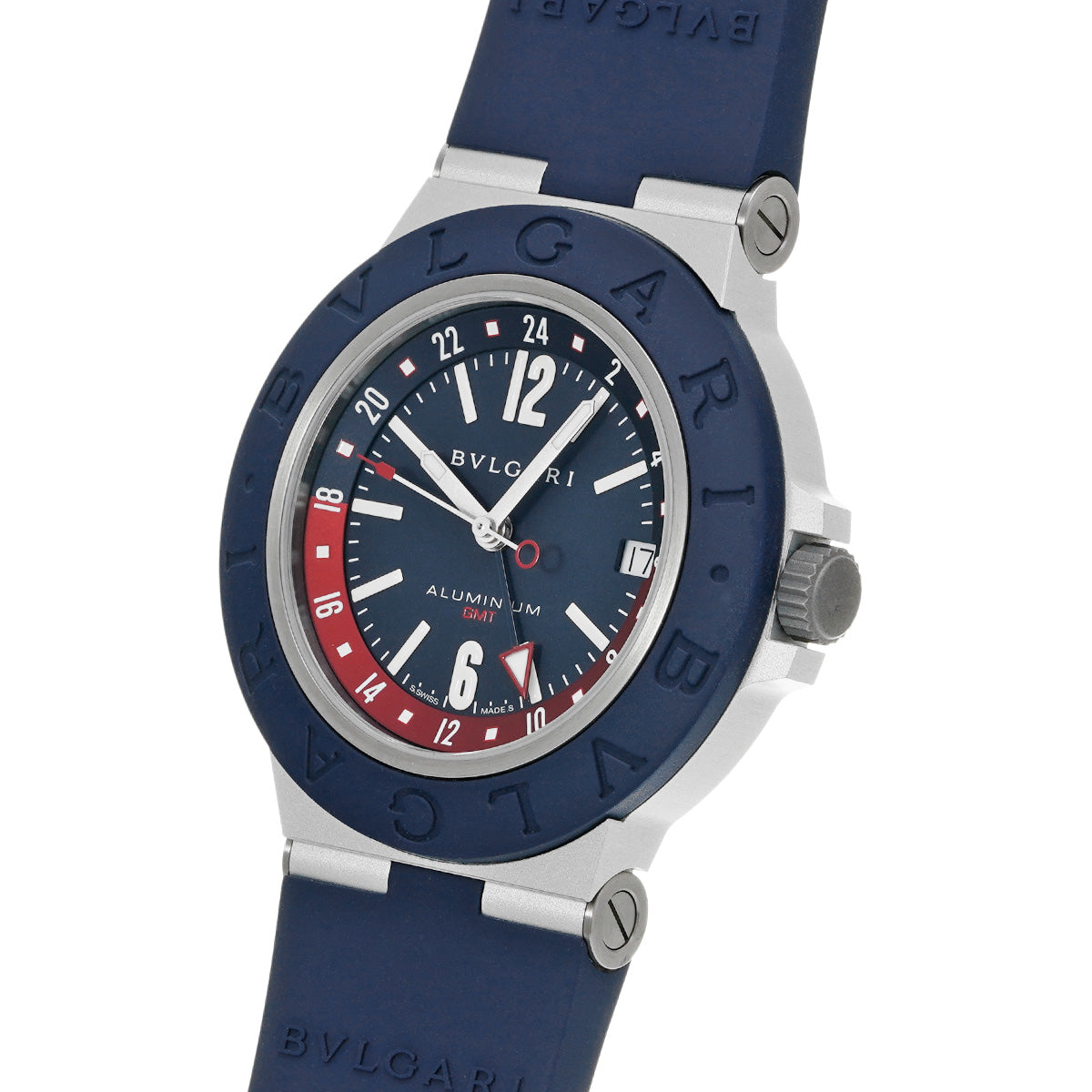 Aluminum GMT BB40ATGMT Blue BVLGARI Men's [Pre-Owned].