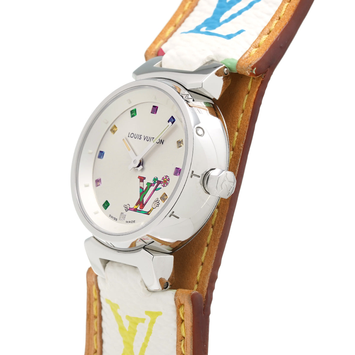 Tambour Love Monogram Q12130 Silver LOUIS VUITTON Ladies [Pre-owned].