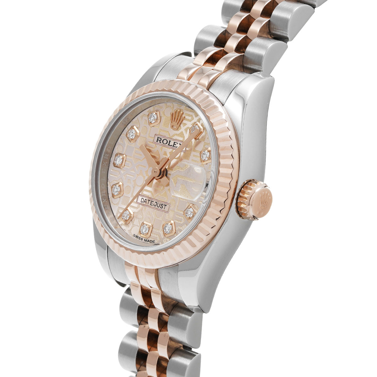 DATE JUST 179171G Random Serial Pink Computer/Diamond ROLEX Ladies [Pre-Owned].