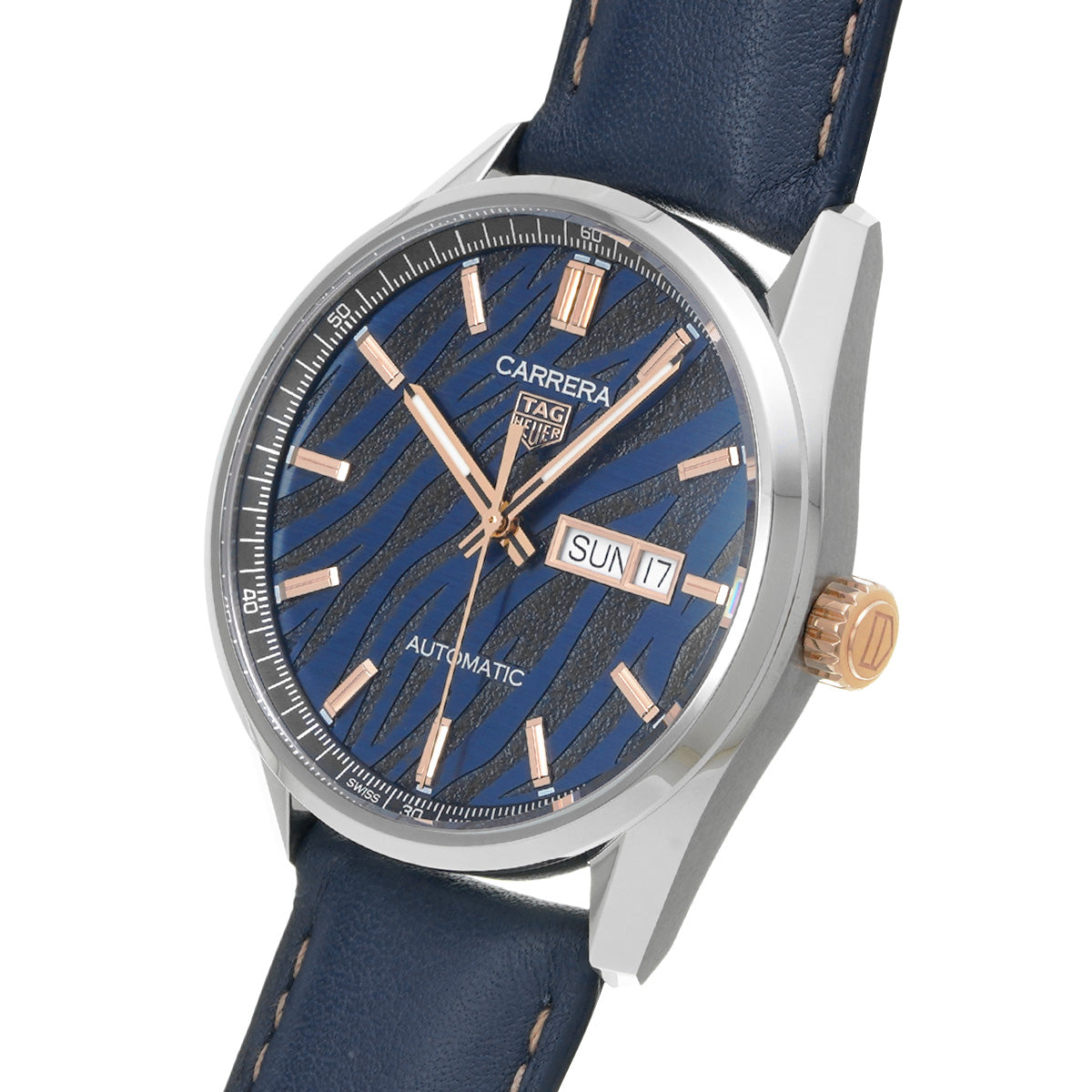 CARRERA Calibre 5 Year of the Tiger Limited Edition Day Date WBN2050.FC6506 Blue TAG HEUER Mens [Pre-owned]