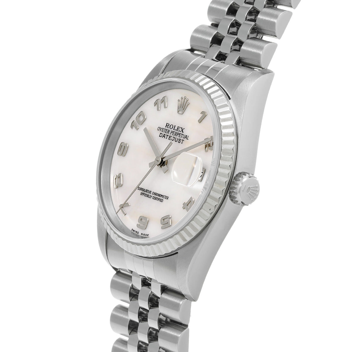 DATE JUST 16234 Y (made around 2003) White MOP ROLEX Men's [Pre-Owned].