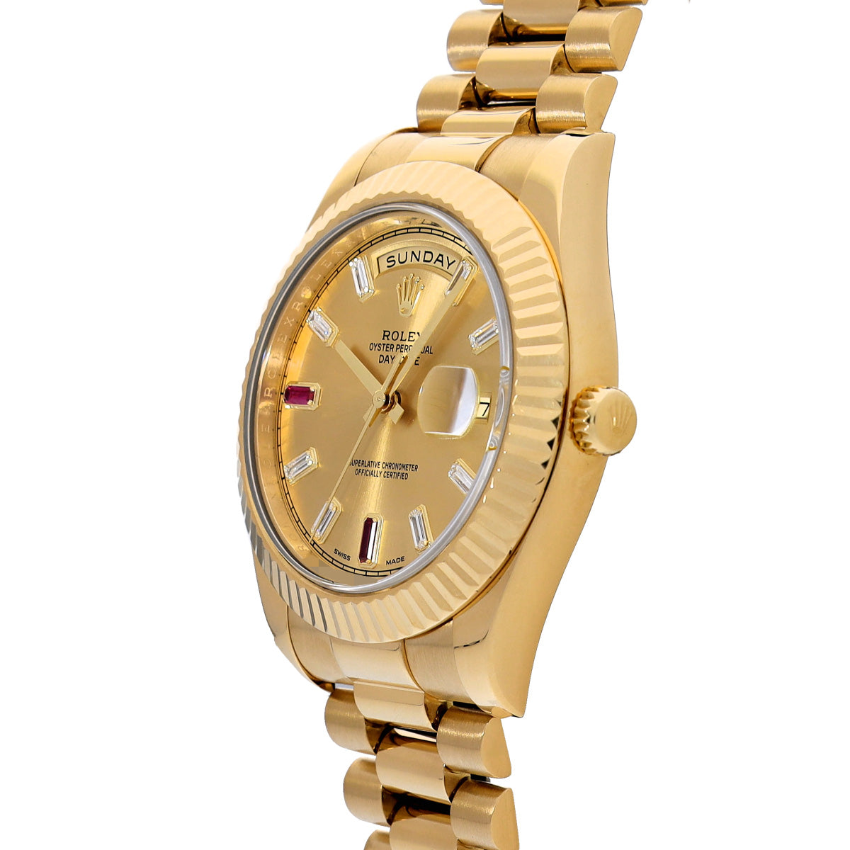 Day-Date 8P Diamond 2P Bucket Ruby 218238BG Random Serial Champagne/Diamond/Ruby ROLEX Men's