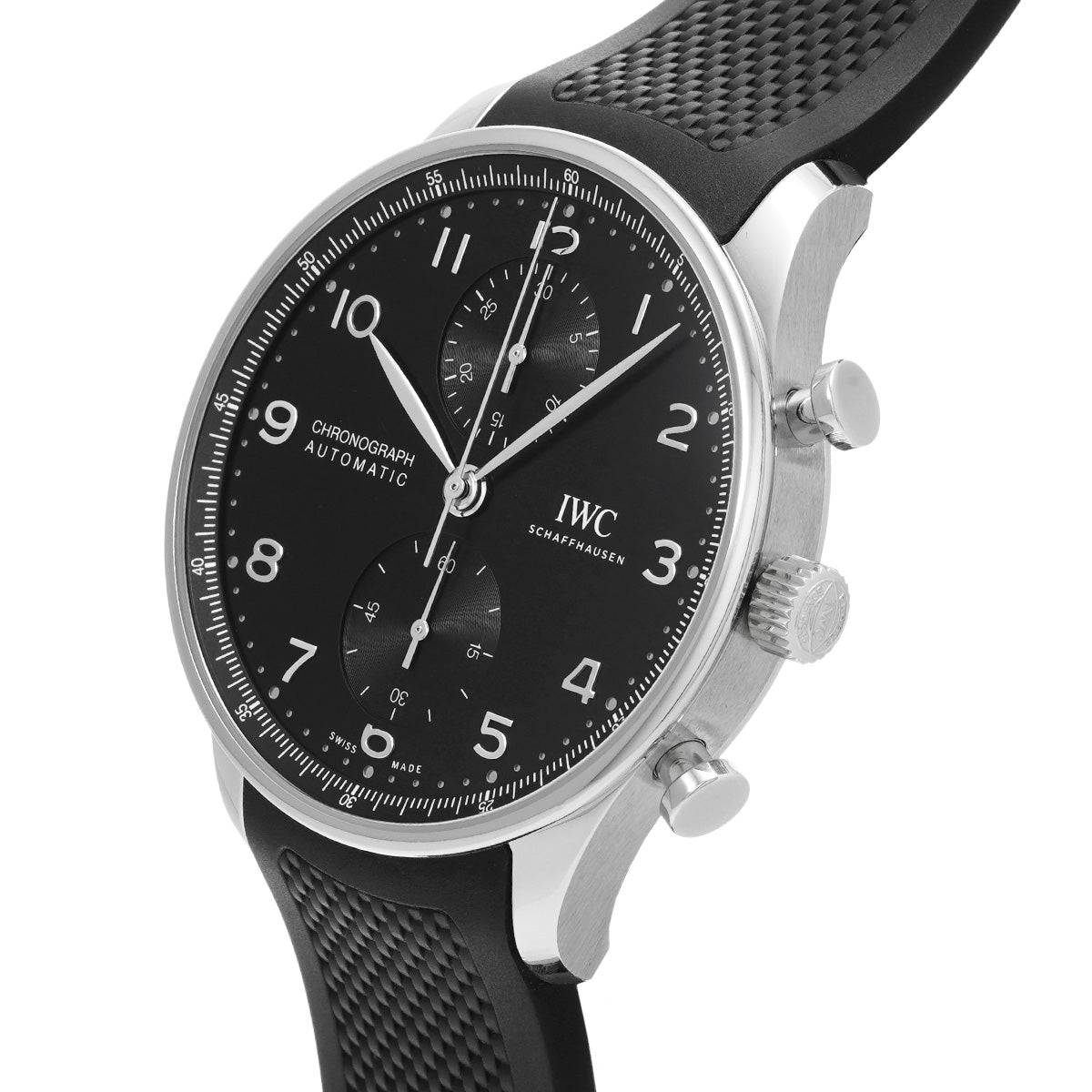 Portuguese Chronograph IW371609 Black IWC Men's [Pre-Owned]