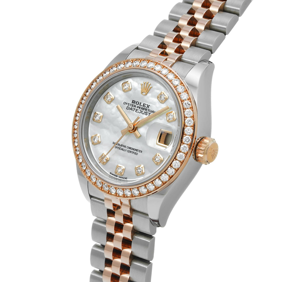 Lady Datejust 28 279381RBR Random Serial White MOP/Diamond ROLEX Ladies [Pre-Owned].