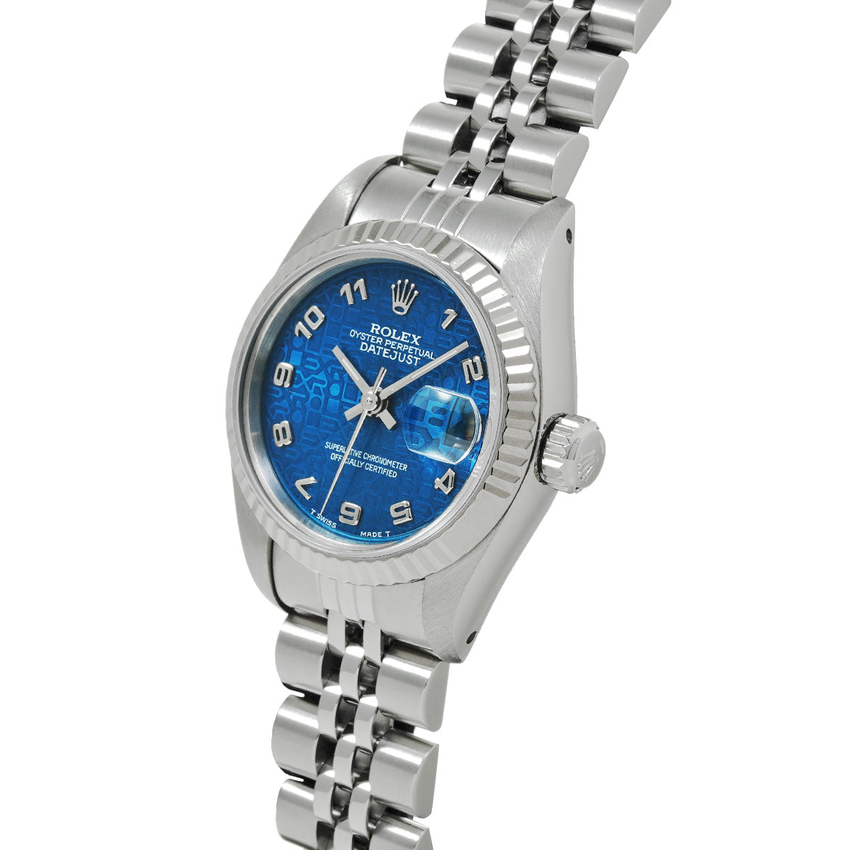 Datejust 69174 X (manufactured circa 1991) Blue Computer ROLEX Ladies [Pre-Owned].