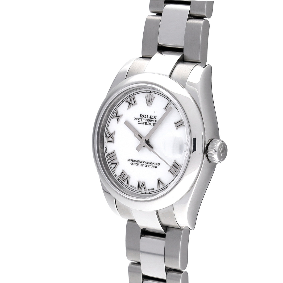 DATE JUST 178240 M (manufactured circa 2008) White ROLEX Unisex [Pre-Owned].