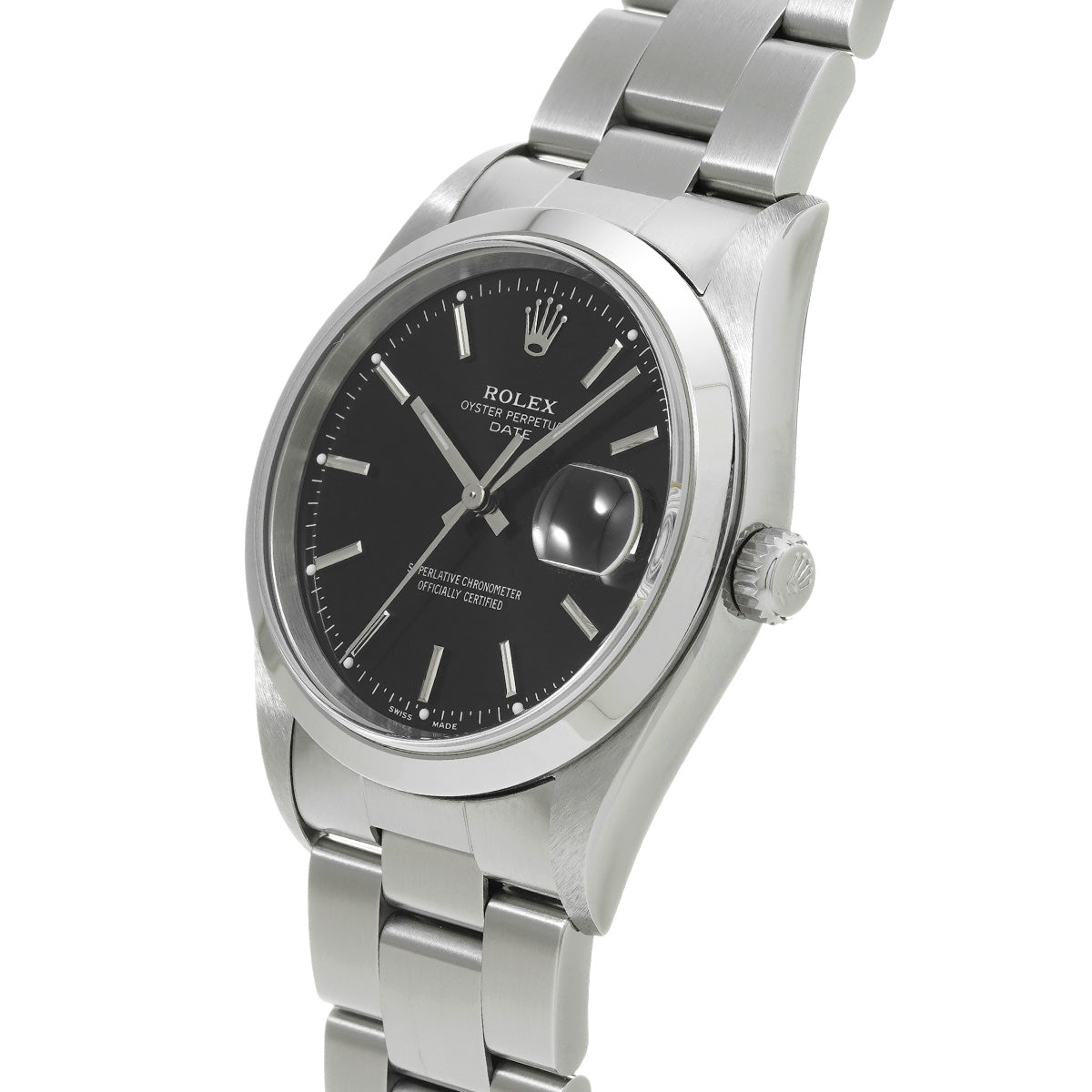 Oyster Perpetual Date 15200 P (made around 2000) Black ROLEX Men's [Pre-Owned].