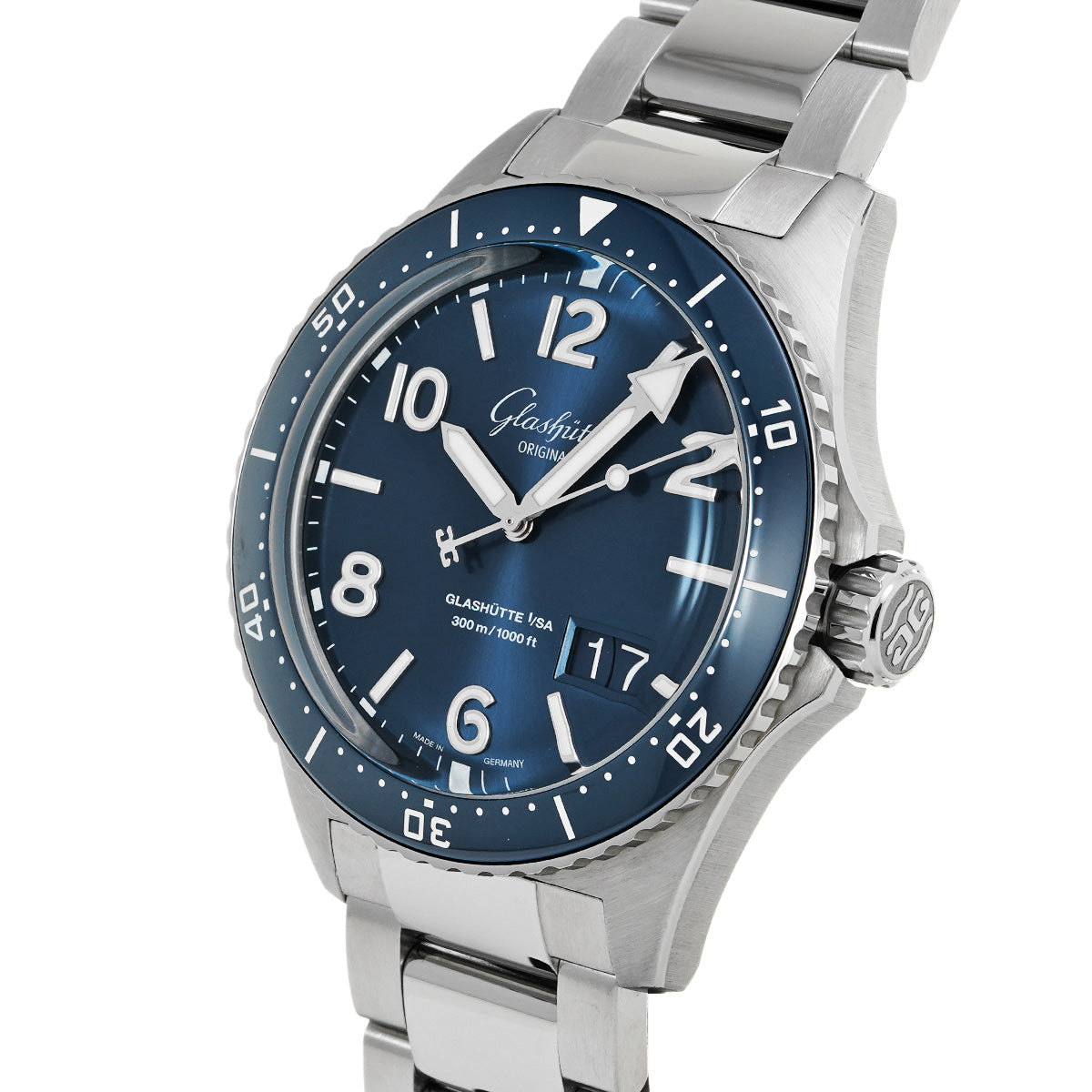 SeaQ Panorama Date 1-36-13-02-81-70 Blue GLASHUTTE ORIGINAL Men's [Pre-Owned].