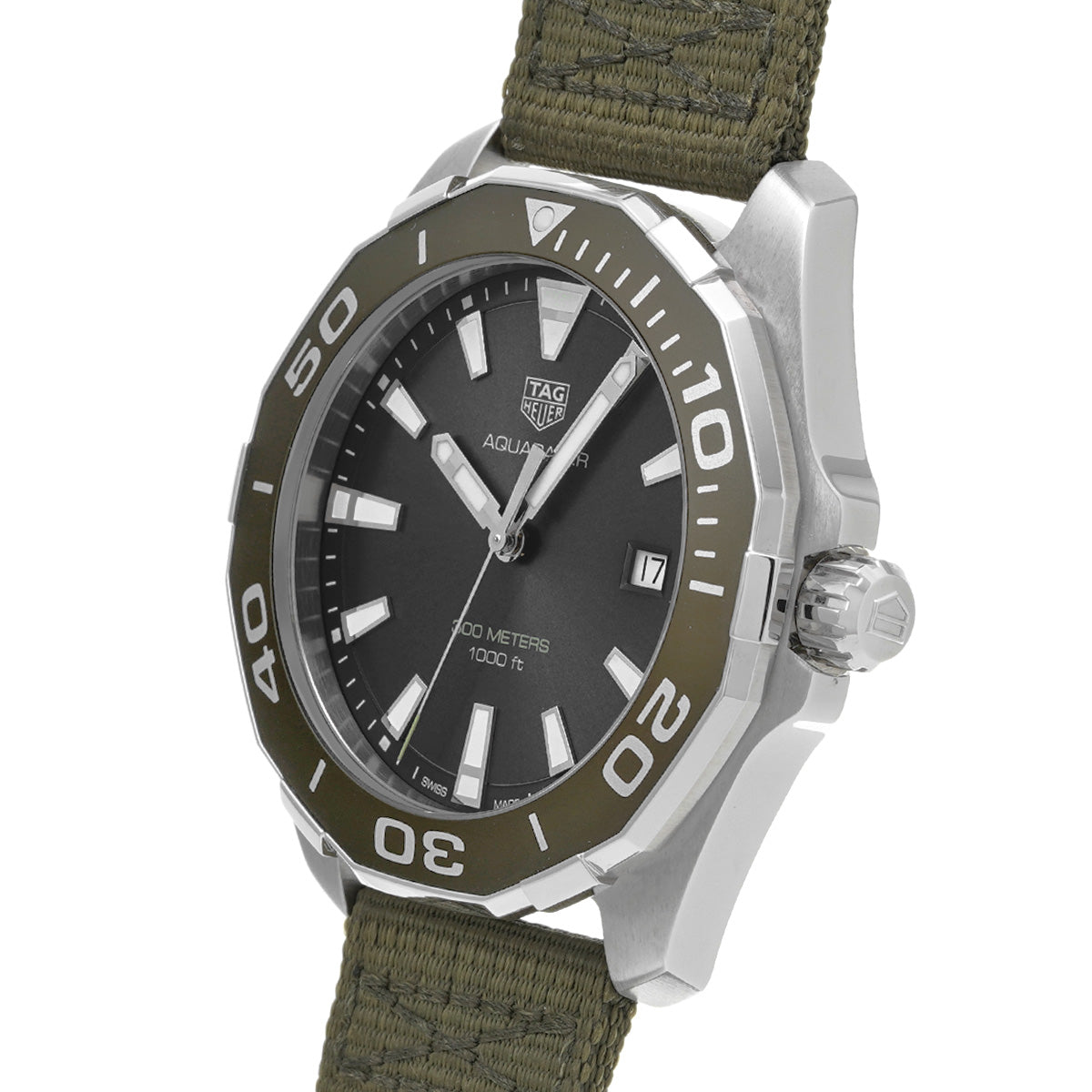 Aquaracer Quartz WAY101L.FC8222 Gray TAG HEUER Men's [Pre-owned]