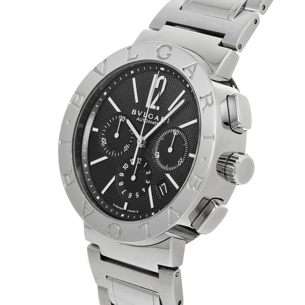 Bulgari Bulgari Chronograph BB42SSCH Black BVLGARI Men's [Pre-Owned].