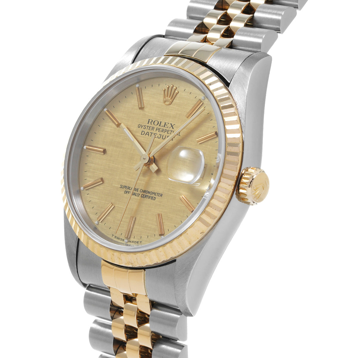 Datejust 16233 S (manufactured circa 1993) Champagne Mosaic ROLEX Men's [Pre-Owned].