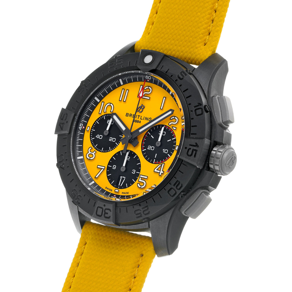 Avenger B01 Chronograph 44 Night Mission SB0147101I1X1 Yellow/Black BREITLING Men's [Pre-Owned]