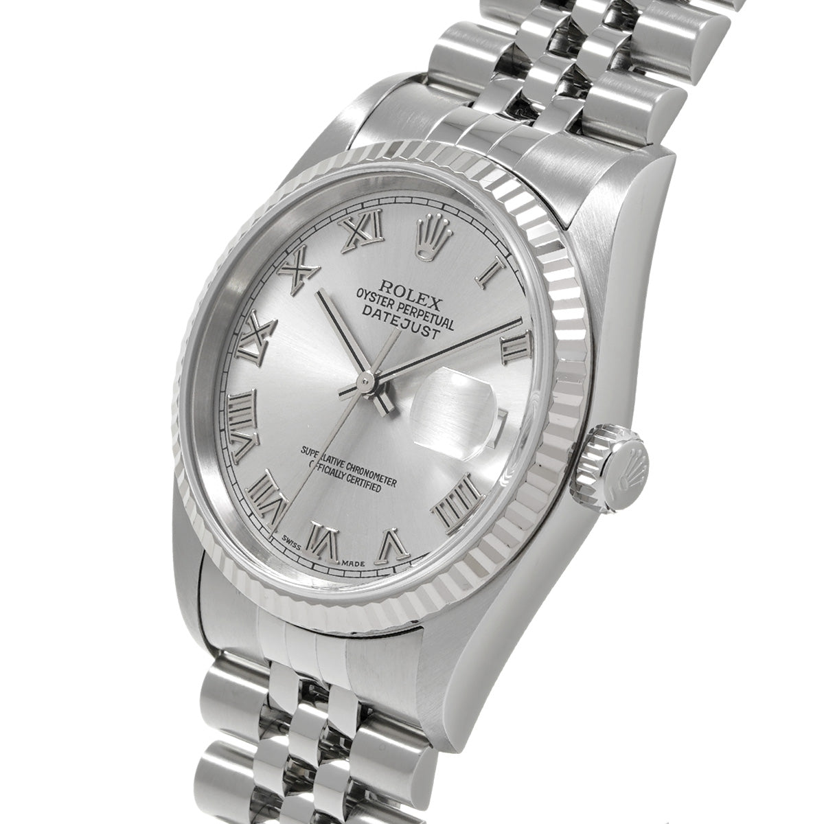 DATE JUST 16234 Y (manufactured circa 2003) Silver ROLEX Men's [Pre-Owned].