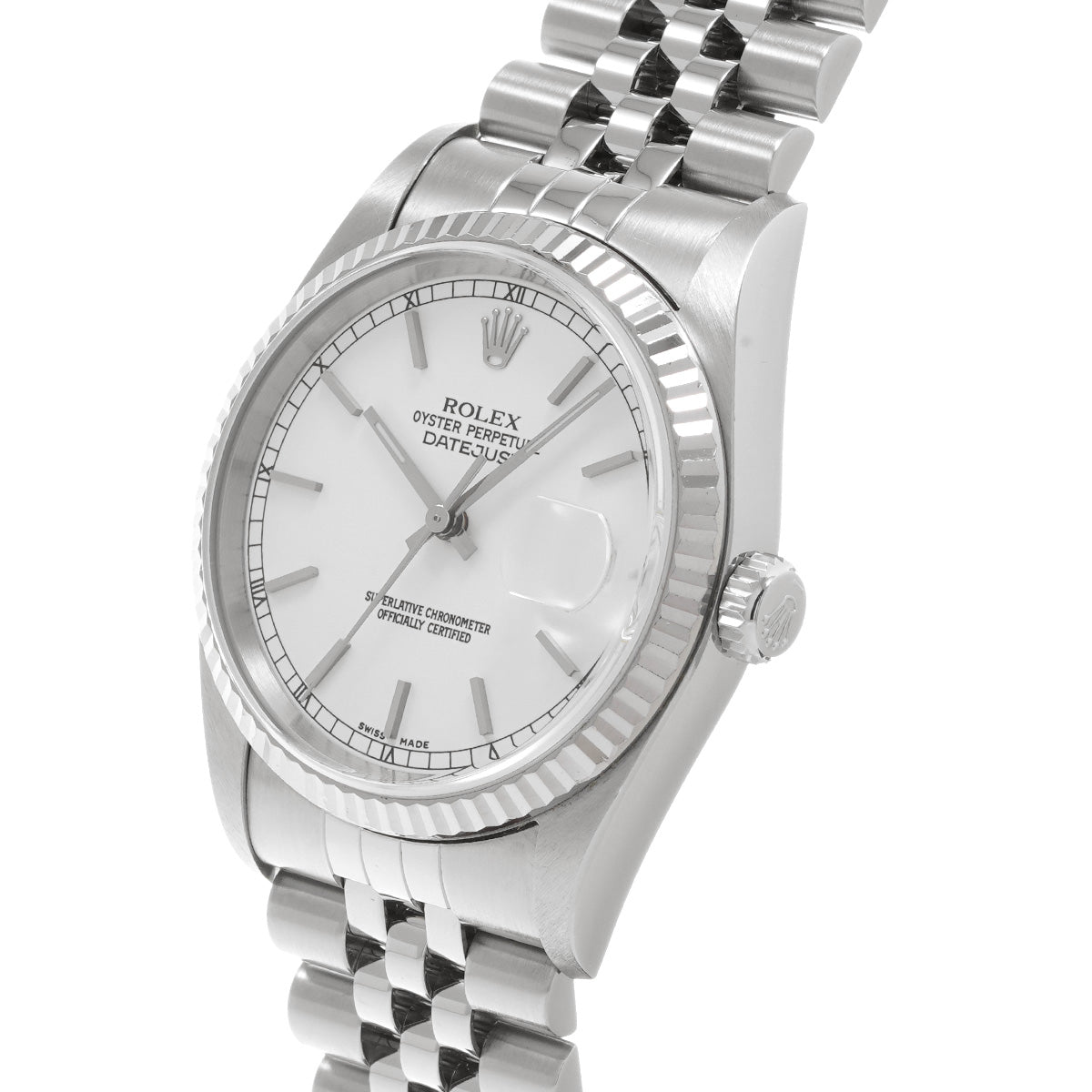 DATE JUST 16234 F (circa 2004) White ROLEX Men's [Pre-Owned].