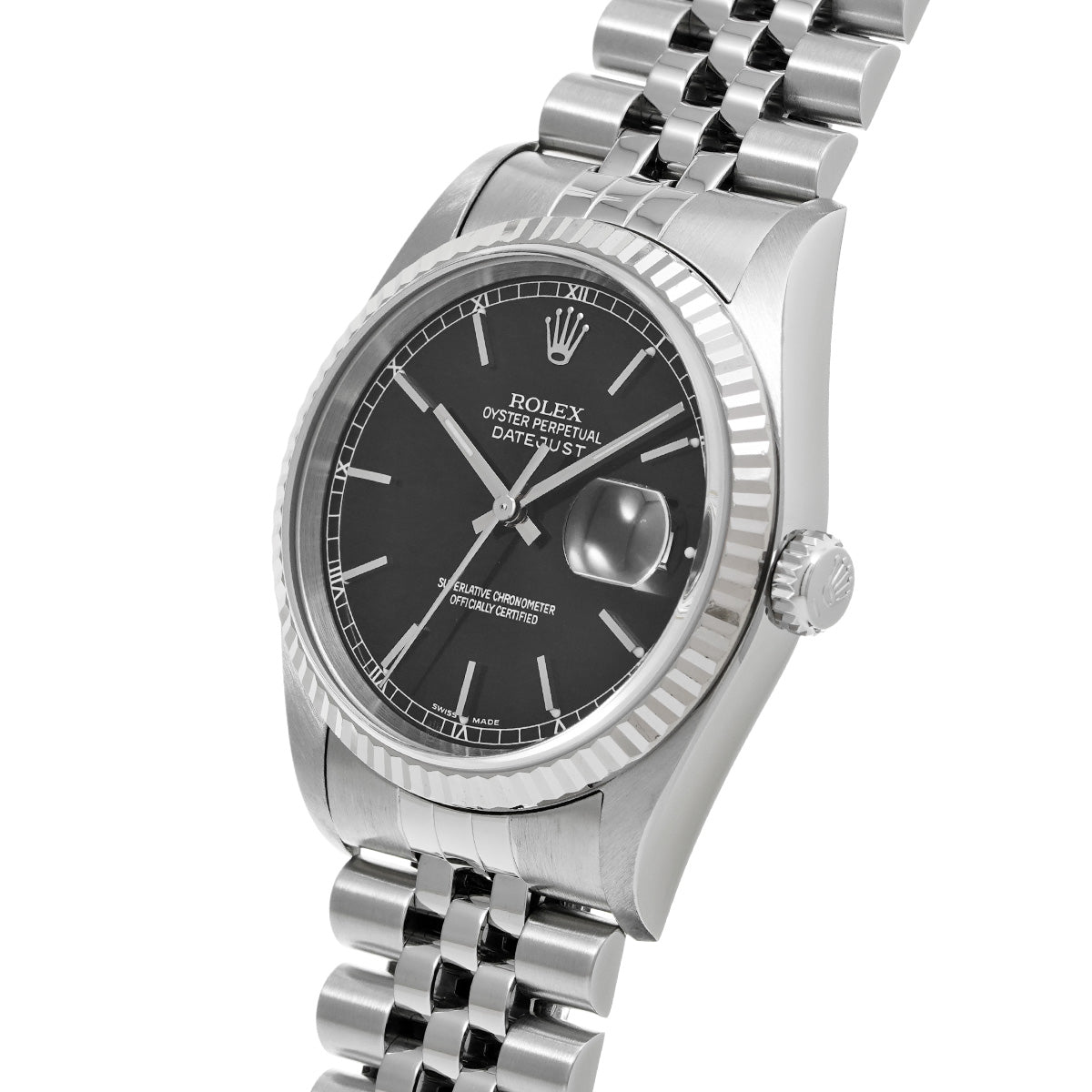 DATE JUST 16234 F (made around 2004) Black ROLEX Men's [Pre-Owned].
