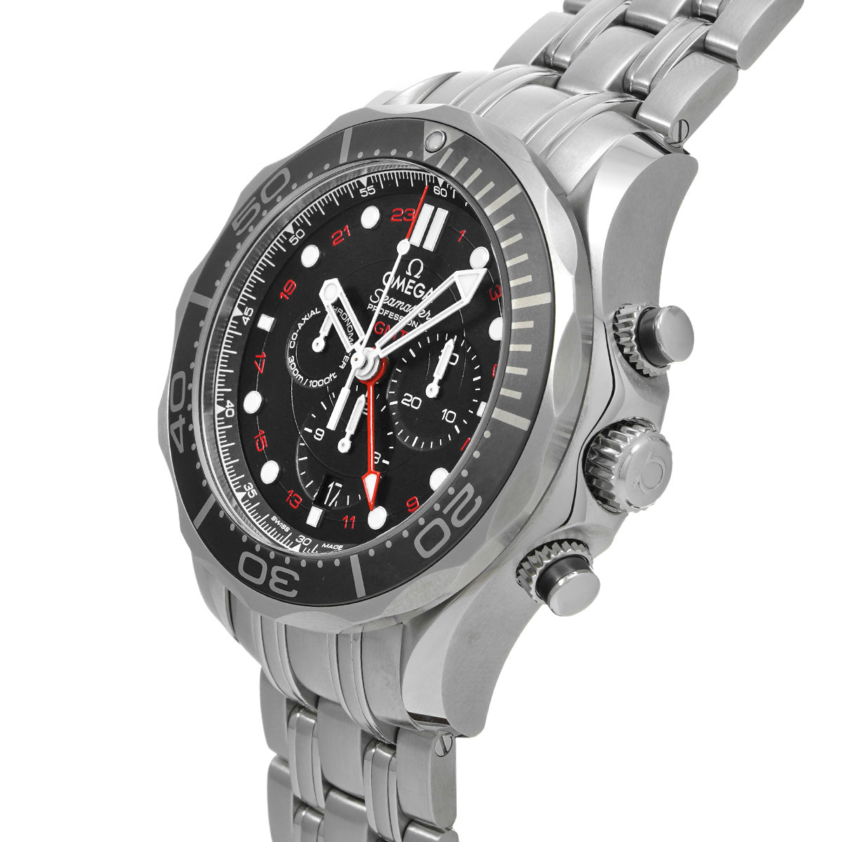 Seamaster Diver 300 Co-Axial Chronograph GMT 212.30.44.52.01.001 Black OMEGA Men's [Pre-Owned].