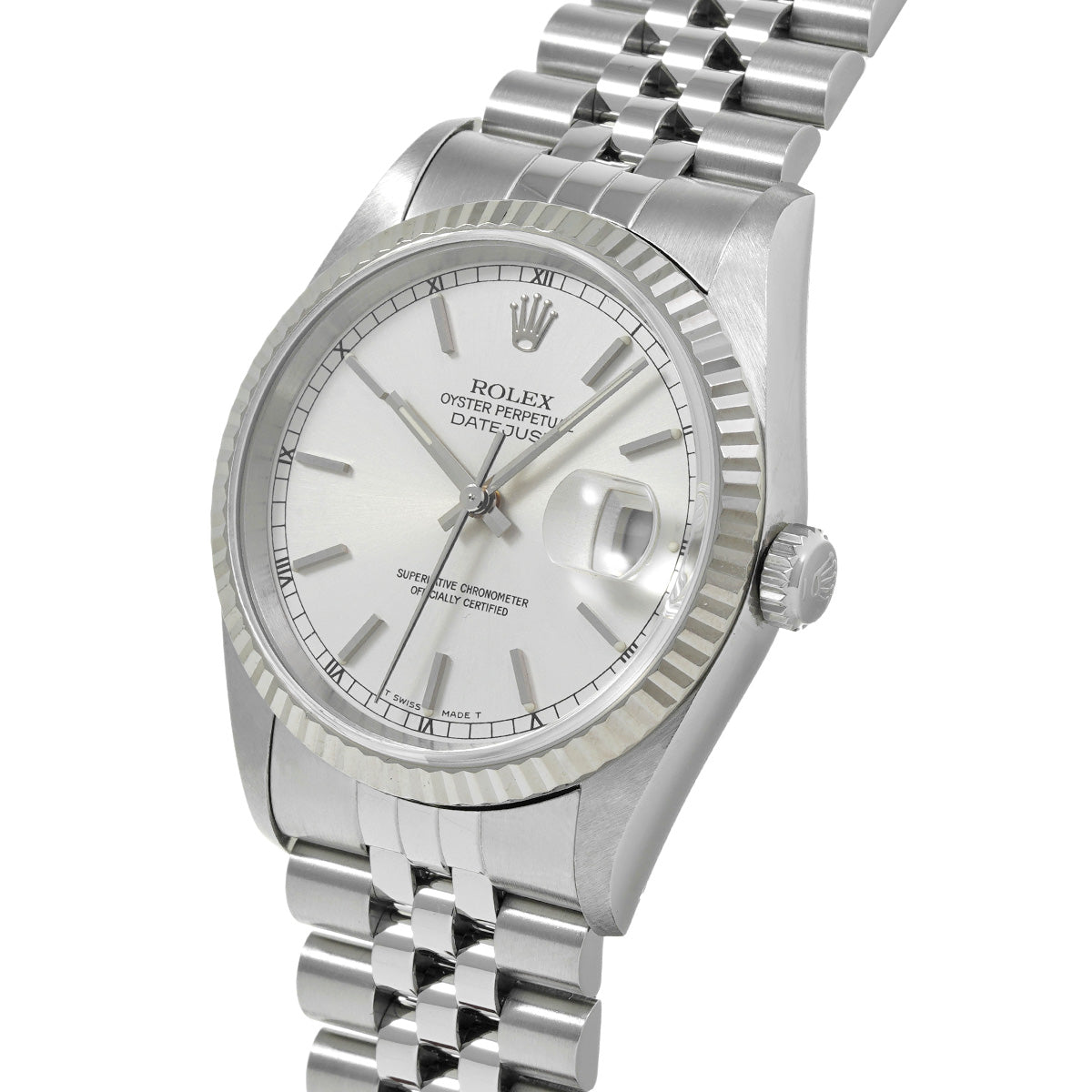 Datejust 16234 T (manufactured circa 1996) Silver ROLEX Men's [Pre-Owned].