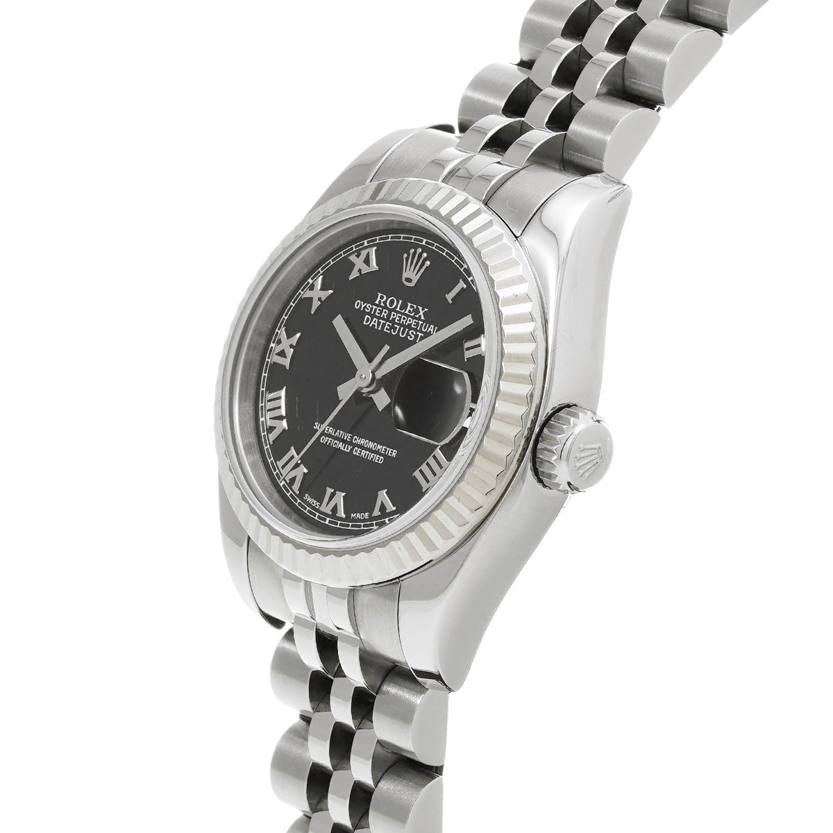 DATE JUST 179174 D (made around 2005) Black ROLEX Ladies [Pre-Owned].