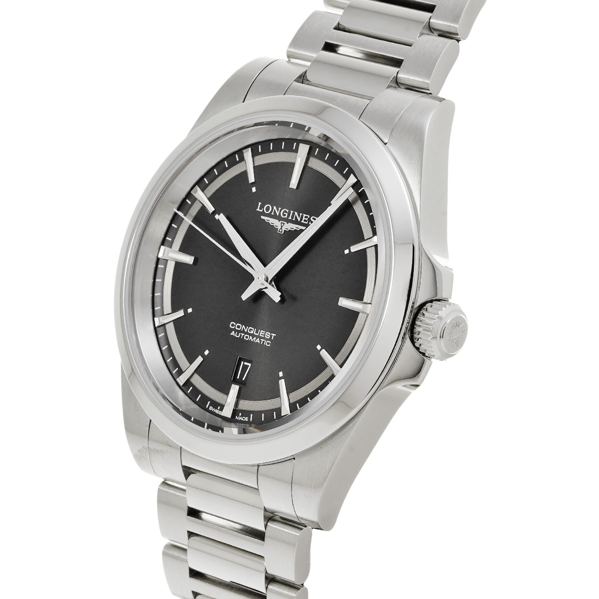 Conquest L3.830.4.52.6 Black LONGINES Men's [Pre-Owned].