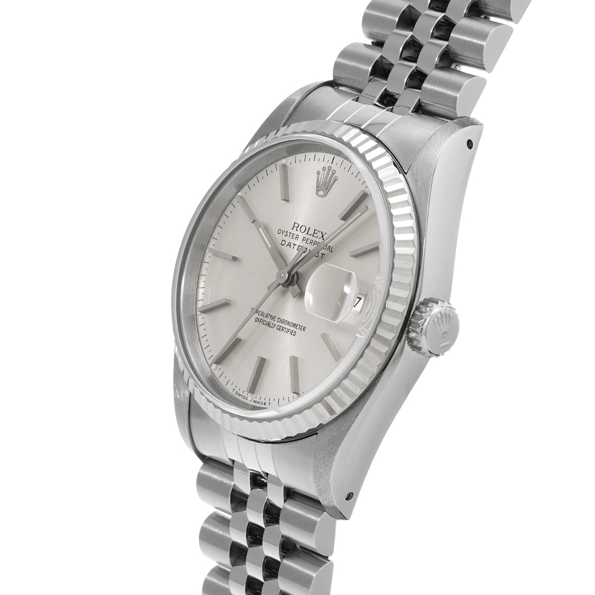 DATE JUST 16234 E (manufactured circa 1990) White ROLEX Men's [Pre-Owned].