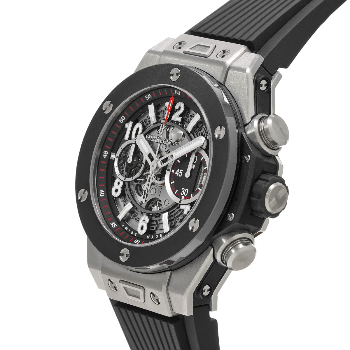 Big Bang Unico Titanium Titanium Ceramic 411.NM.1170.RX Black Skeleton HUBLOT Men's [Pre-Owned].