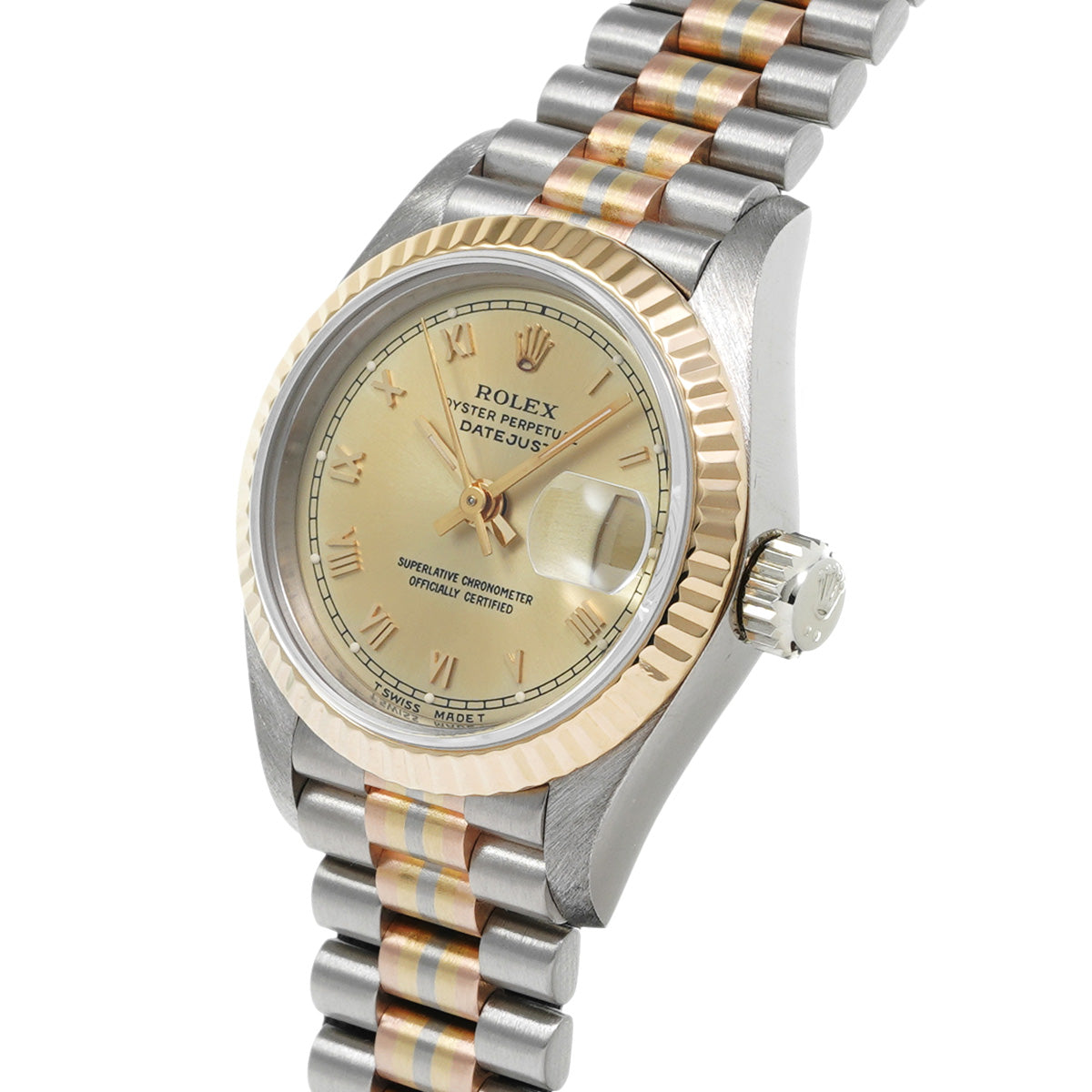 DATE JUST TRIDOR 69179BIC L No. (manufactured circa 1989) Champagne ROLEX Ladies [Pre-owned].