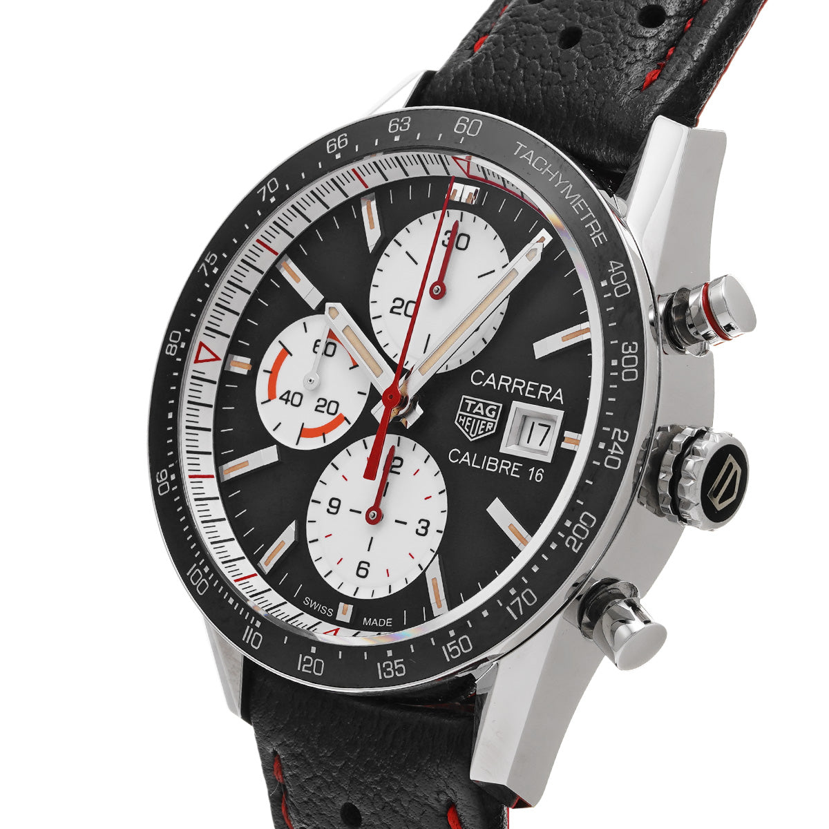 CV201AP.FC6429 CARRERA Calibre 16 Chronograph Black/White TAG HEUER Mens [Pre-Owned]