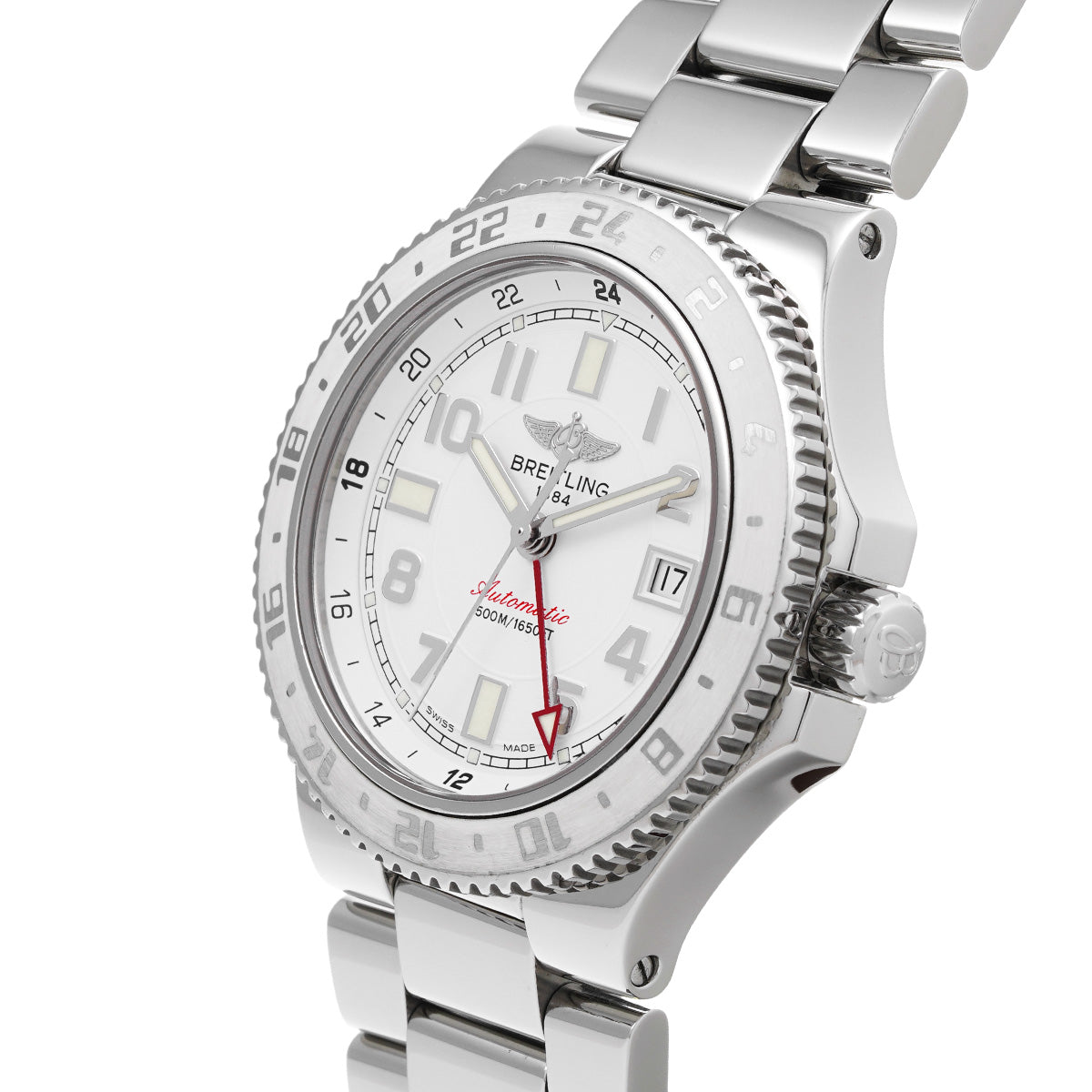 Super Ocean GMT A32380 White BREITLING Men's [Pre-Owned].