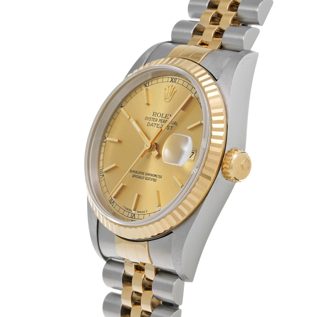 Datejust 16233 W (manufactured circa 1994) Champagne ROLEX Men's [Pre-Owned].