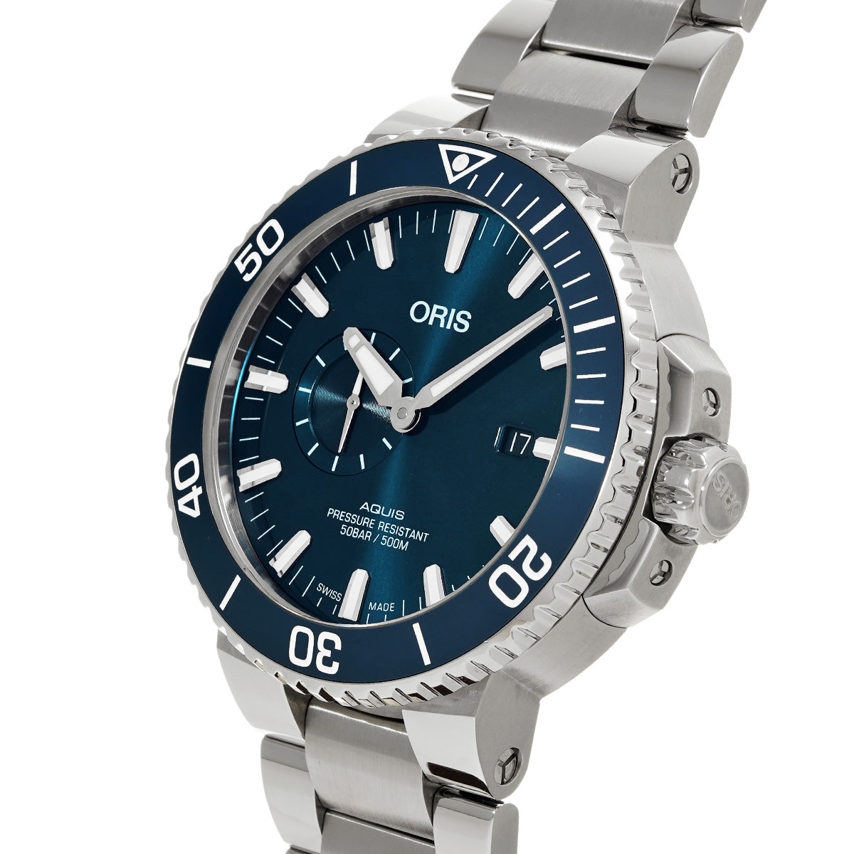 01 743 7733 4155-07 8 24 05PEB Aquis Small Seconds Date Blue ORIS Men's [pre-owned].