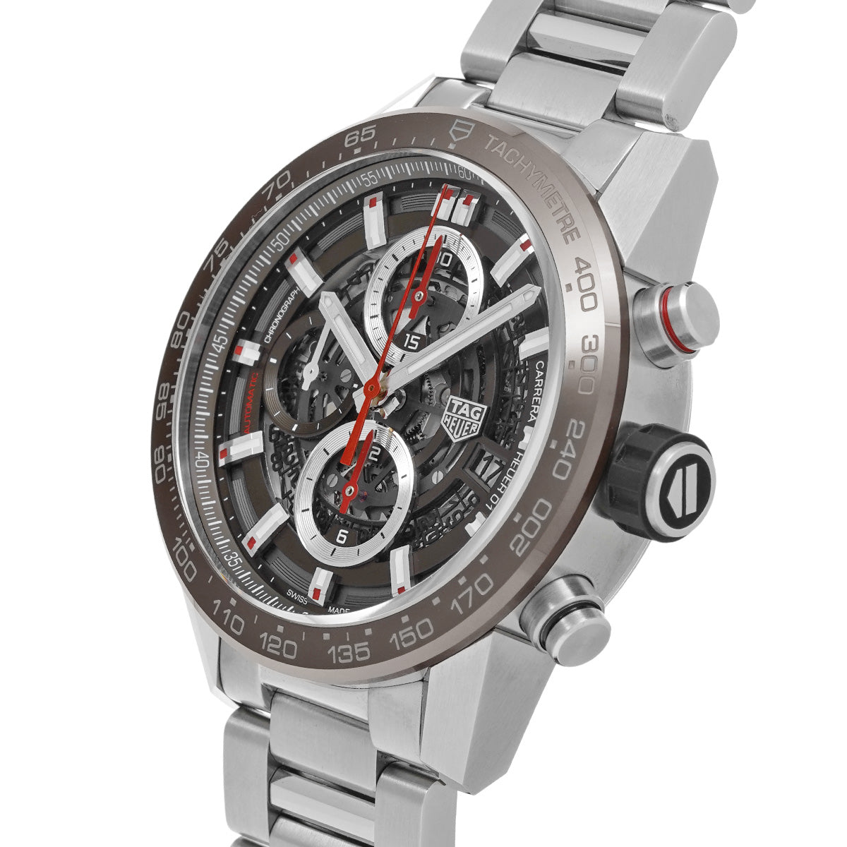 CARRERA CALIBRE HEUER 01 Chronograph CAR201U.BA0766 Brown TAG HEUER Men's [Pre-Owned].