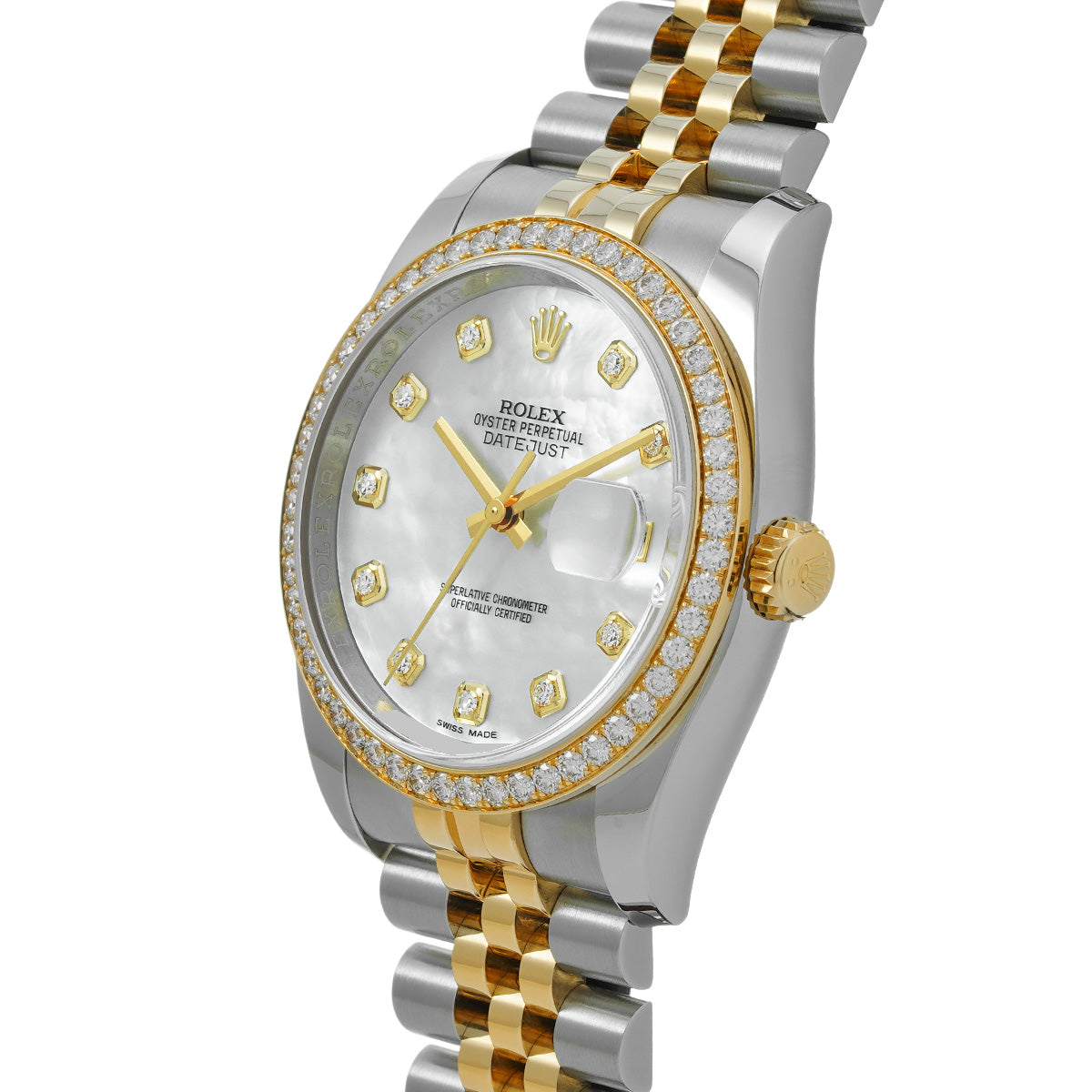 DATE JUST 116243NR Random Serial White MOP ROLEX Men's [Pre-Owned].