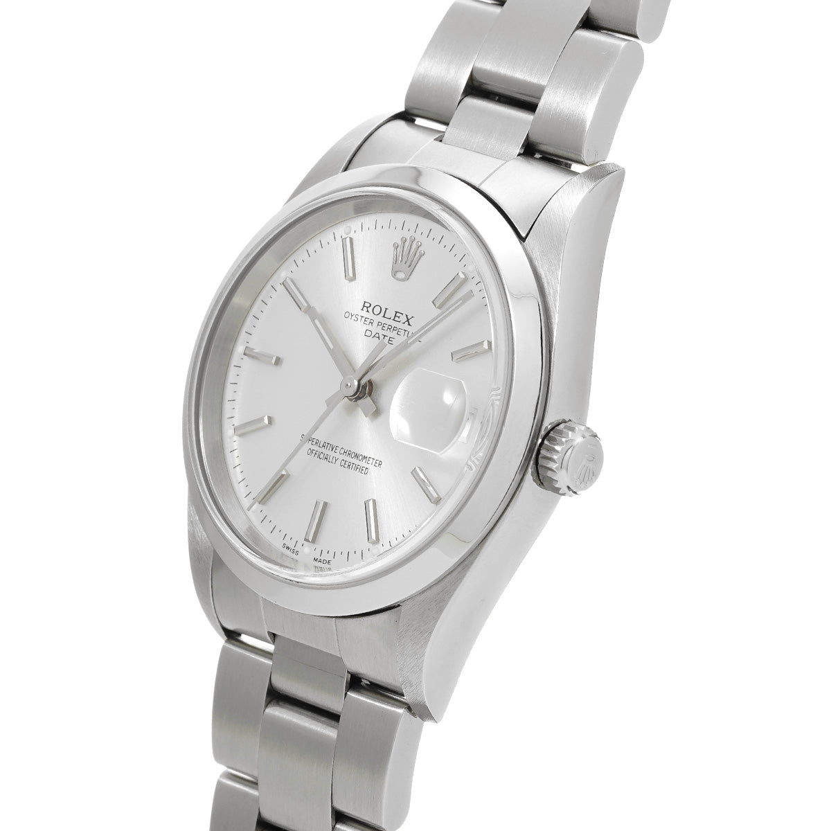 Oyster Perpetual Date 15200 K (made around 2002) Silver ROLEX Men's [Pre-owned].