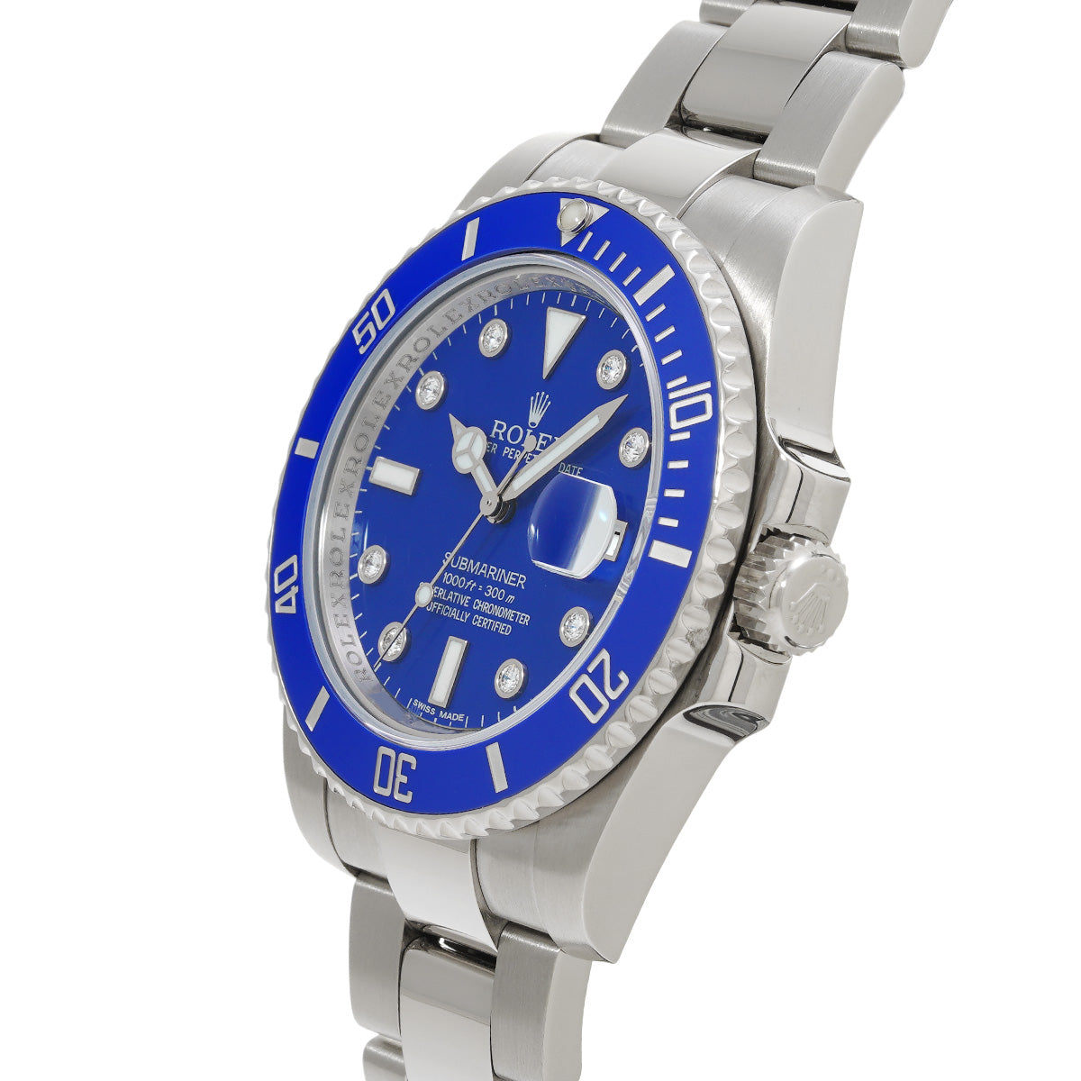 Submariner Date 116619GLB Random Serial Blue/Diamond ROLEX Men's [Pre-Owned].