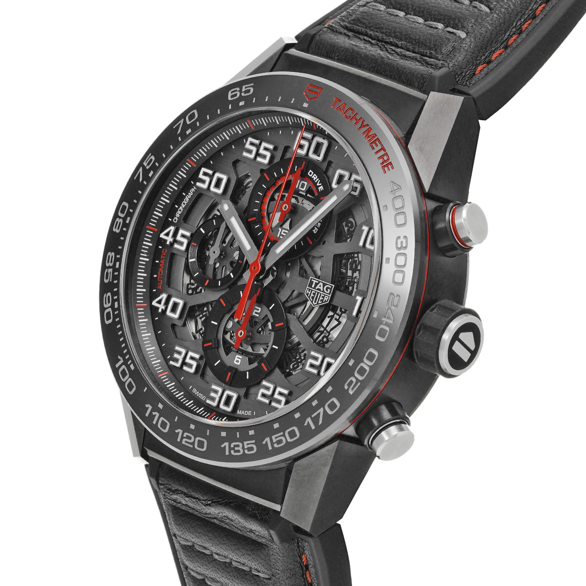 CARRERA CALIBRE HEUER 01 Chronograph CAR2A1H.FT6101 Black TAG HEUER Men's [Pre-Owned].