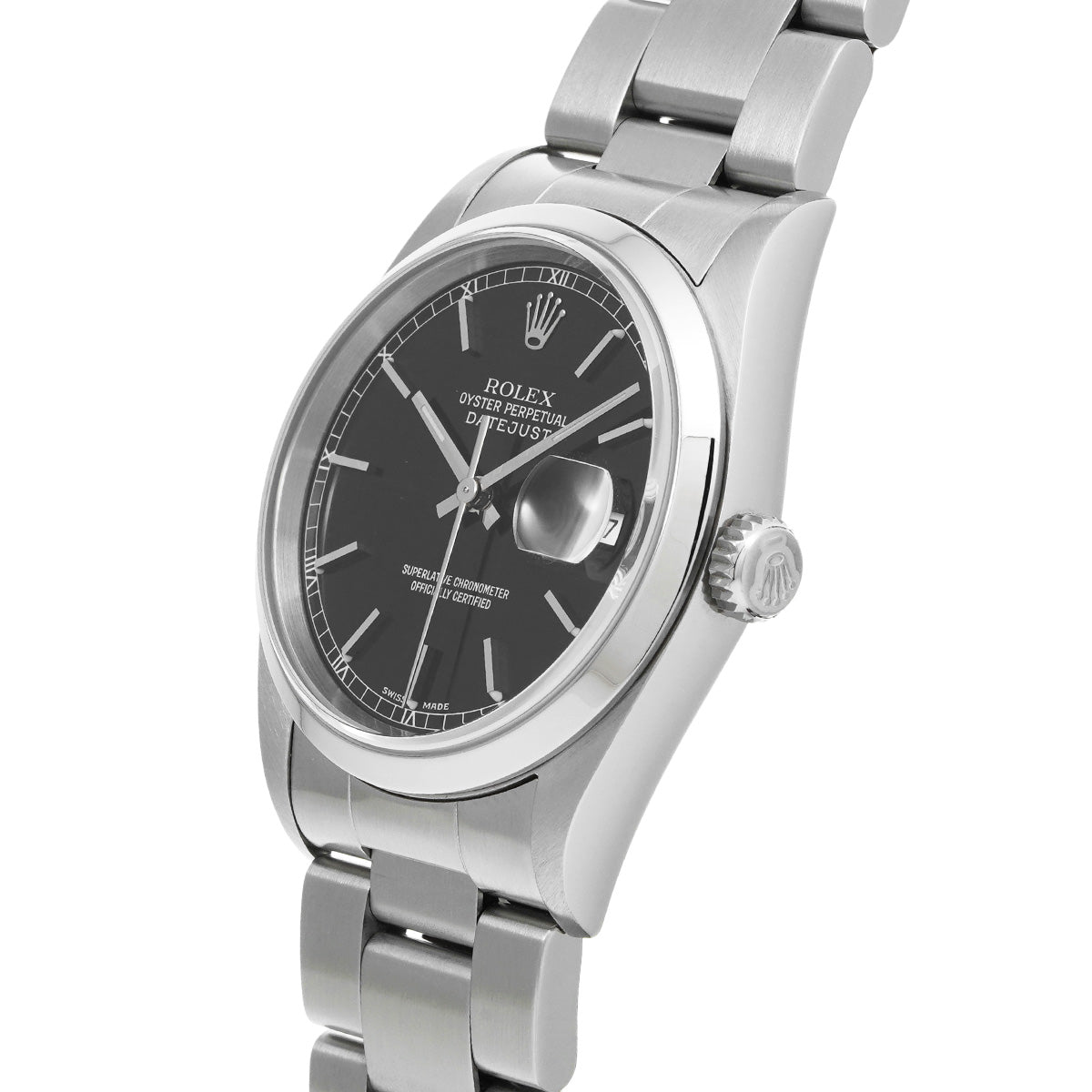 DATE JUST 16200 P (made around 2001) Black ROLEX Men's [Pre-owned].