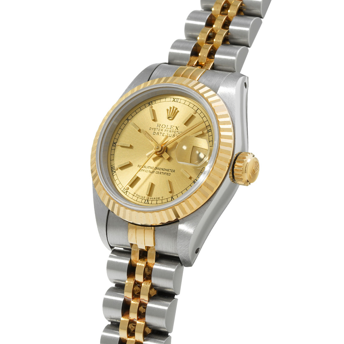 DATE JUST 69173 L (manufactured circa 1989) Champagne ROLEX Ladies [Pre-Owned].