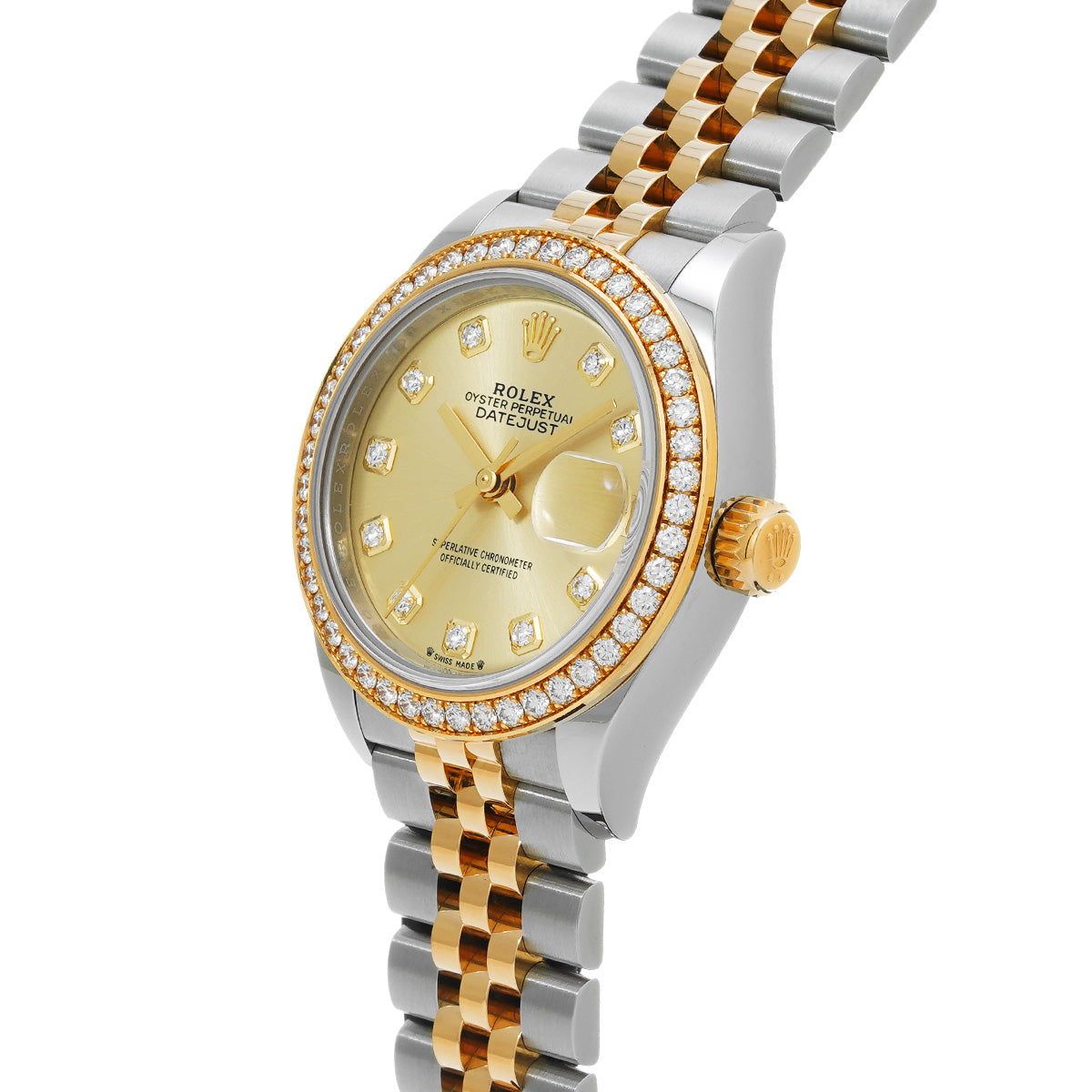 Lady Datejust 28 279383RBR Random Serial Champagne/Diamond ROLEX Ladies [Pre-Owned].