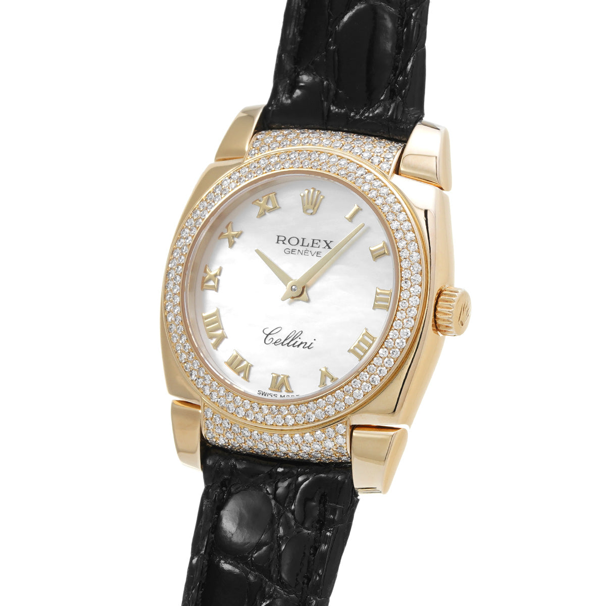 Cellini 6311/8 K number (manufactured around 2001) White MOP ROLEX Ladies [Pre-owned].